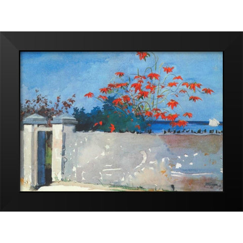 A Wall Nassau Black Modern Wood Framed Art Print by Homer, Winslow