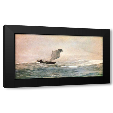 Blown Away Black Modern Wood Framed Art Print by Homer, Winslow