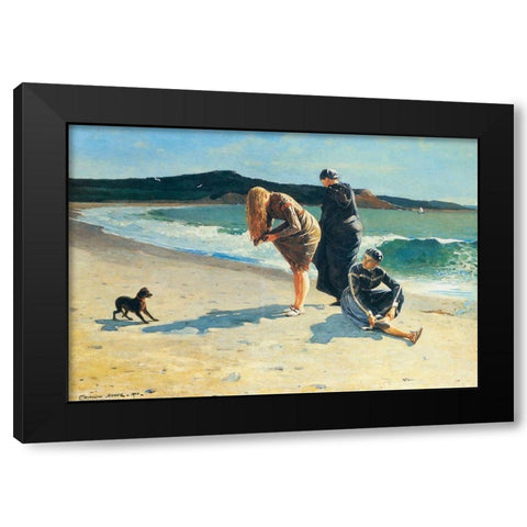 Eaglehead Manchester Massachusetts Black Modern Wood Framed Art Print with Double Matting by Homer, Winslow