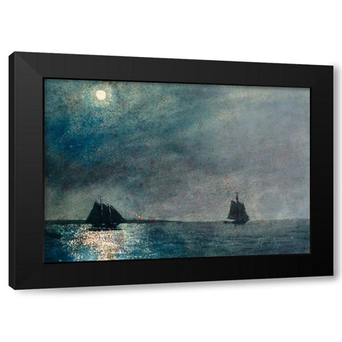 Eastern Point Light Black Modern Wood Framed Art Print by Homer, Winslow