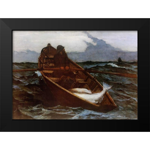 Fog Warning Black Modern Wood Framed Art Print by Homer, Winslow