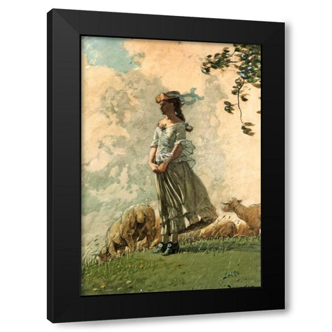 Fresh Air Black Modern Wood Framed Art Print by Homer, Winslow