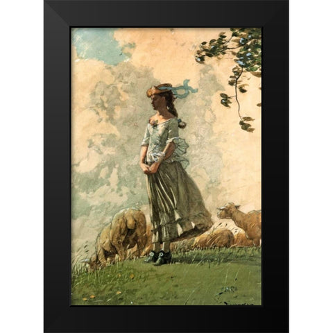 Fresh Air Black Modern Wood Framed Art Print by Homer, Winslow