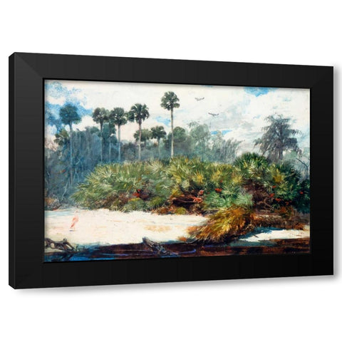In A Florida Jungle Black Modern Wood Framed Art Print with Double Matting by Homer, Winslow