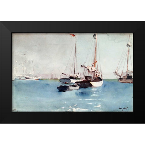Key West Black Modern Wood Framed Art Print by Homer, Winslow