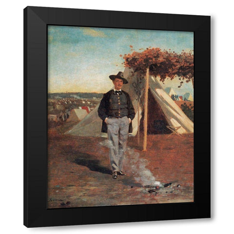 Portrait Of Albert Post Black Modern Wood Framed Art Print with Double Matting by Homer, Winslow