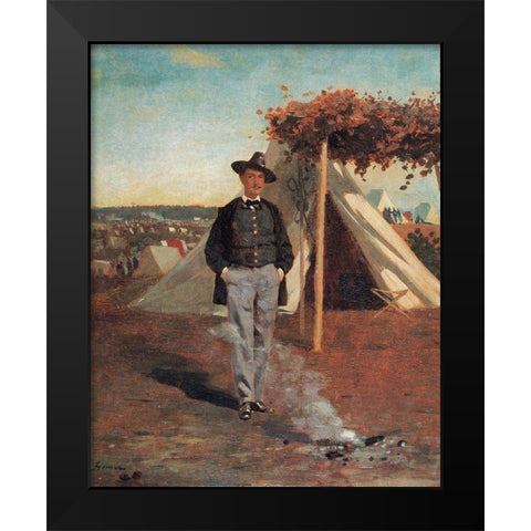 Portrait Of Albert Post Black Modern Wood Framed Art Print by Homer, Winslow