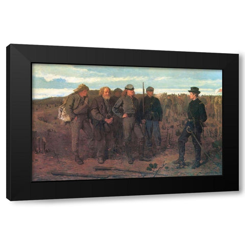 Prisoners From The Front Black Modern Wood Framed Art Print with Double Matting by Homer, Winslow
