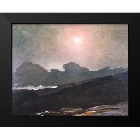 The Artists Studio In An Afternoon Fog Black Modern Wood Framed Art Print by Homer, Winslow