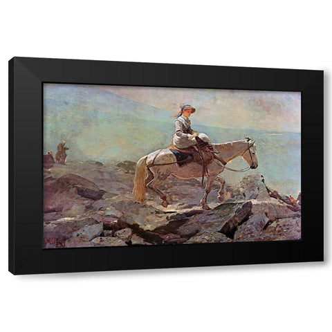 The Bridle Path White Mountains Black Modern Wood Framed Art Print with Double Matting by Homer, Winslow