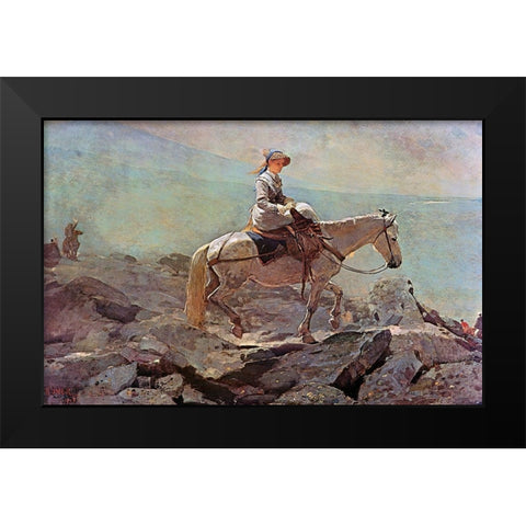 The Bridle Path White Mountains Black Modern Wood Framed Art Print by Homer, Winslow