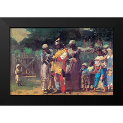 The Carnival Black Modern Wood Framed Art Print by Homer, Winslow
