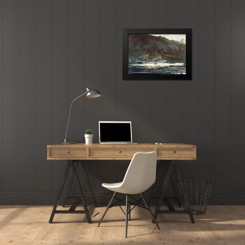 The End Of The Hunt Black Modern Wood Framed Art Print by Homer, Winslow