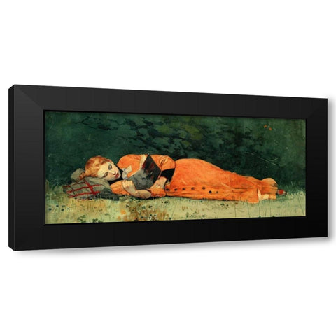 The New Novel Black Modern Wood Framed Art Print with Double Matting by Homer, Winslow