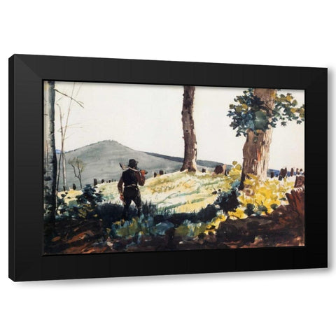 The Pioneer Black Modern Wood Framed Art Print with Double Matting by Homer, Winslow