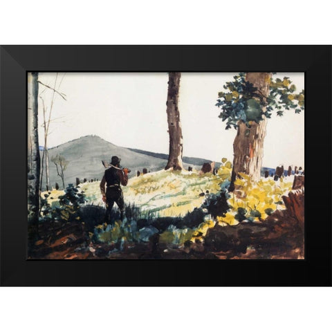 The Pioneer Black Modern Wood Framed Art Print by Homer, Winslow