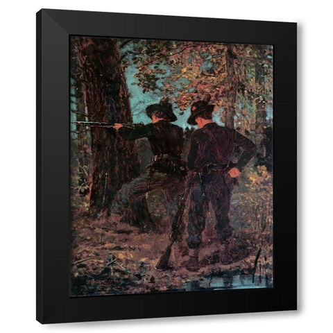 The Sharpshooters Black Modern Wood Framed Art Print by Homer, Winslow