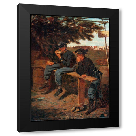 The Sutlers Tent Black Modern Wood Framed Art Print by Homer, Winslow