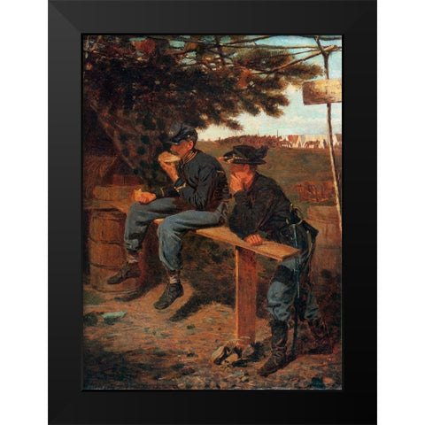 The Sutlers Tent Black Modern Wood Framed Art Print by Homer, Winslow