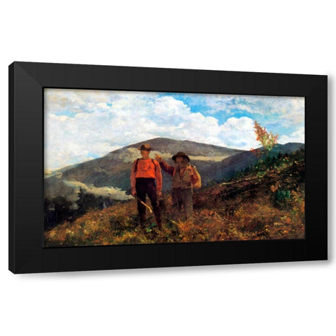 The Two Guides Black Modern Wood Framed Art Print with Double Matting by Homer, Winslow