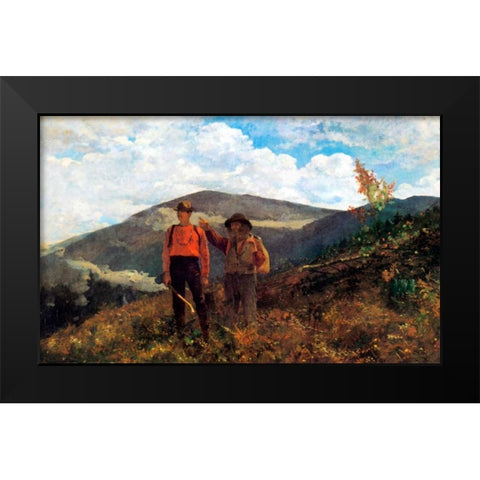 The Two Guides Black Modern Wood Framed Art Print by Homer, Winslow