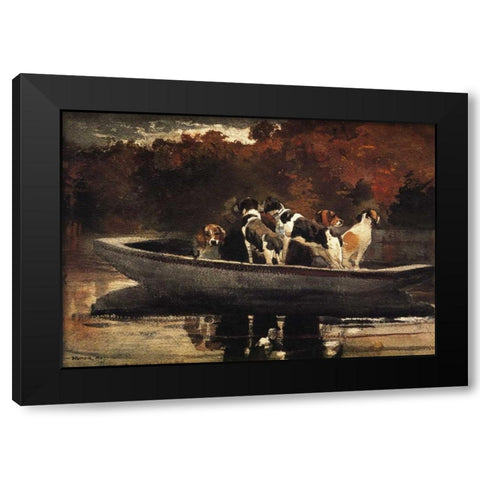 Waiting For The Start Black Modern Wood Framed Art Print with Double Matting by Homer, Winslow