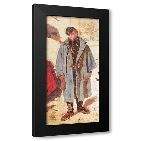 Young Soldier Black Modern Wood Framed Art Print by Homer, Winslow