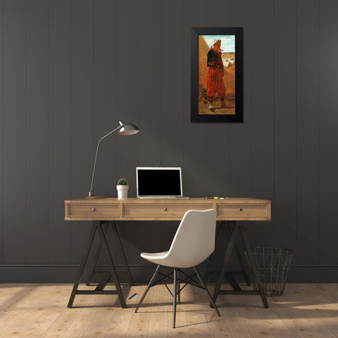 Zouave Black Modern Wood Framed Art Print by Homer, Winslow
