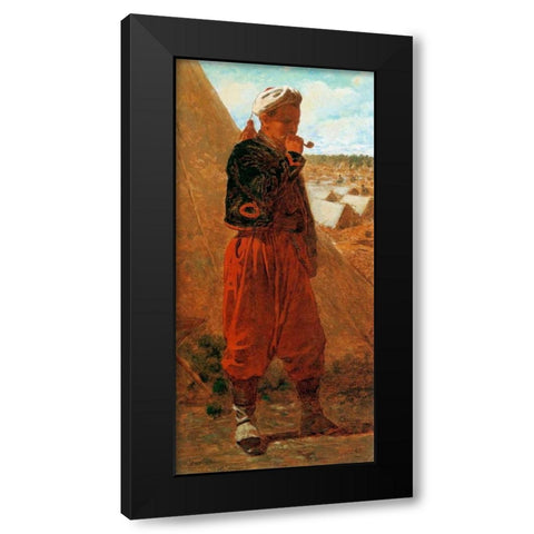 Zouave Black Modern Wood Framed Art Print with Double Matting by Homer, Winslow