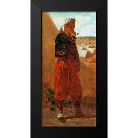 Zouave Black Modern Wood Framed Art Print by Homer, Winslow