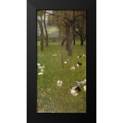After The Rain 1899 Black Modern Wood Framed Art Print by Klimt, Gustav