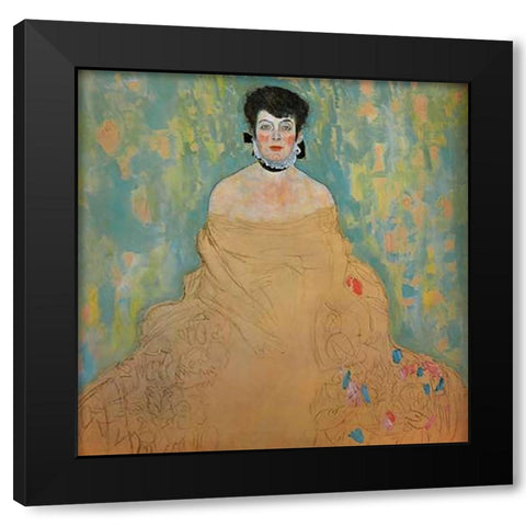 Amalie Zuckerkandl 1918 Black Modern Wood Framed Art Print with Double Matting by Klimt, Gustav