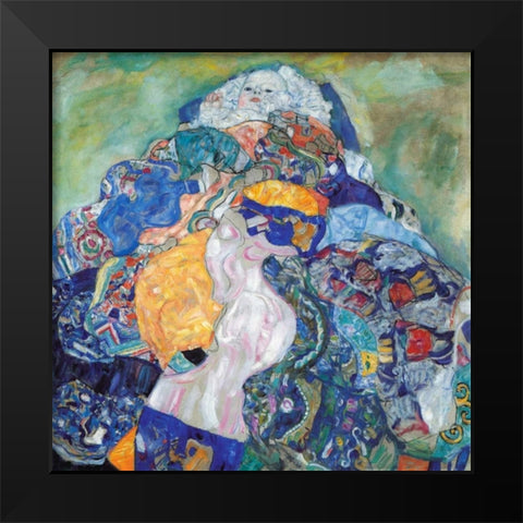 Baby 1917 Black Modern Wood Framed Art Print by Klimt, Gustav