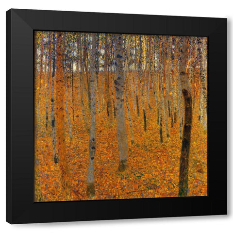 Beech Forest I 1902 Black Modern Wood Framed Art Print with Double Matting by Klimt, Gustav