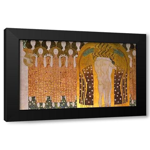 Beethoven Frieze (detail)1902 Black Modern Wood Framed Art Print by Klimt, Gustav