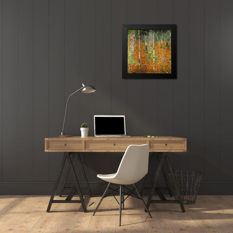 Birch Wood 1903 Black Modern Wood Framed Art Print by Klimt, Gustav
