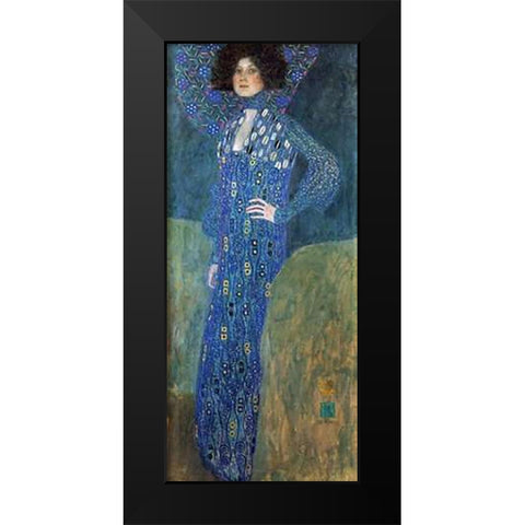 Emilie Floge 1902 Black Modern Wood Framed Art Print by Klimt, Gustav