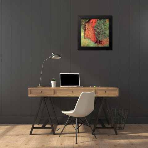 Farmhouse At Kammer Black Modern Wood Framed Art Print by Klimt, Gustav