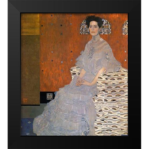 Fritza Riedler 1906 Black Modern Wood Framed Art Print by Klimt, Gustav
