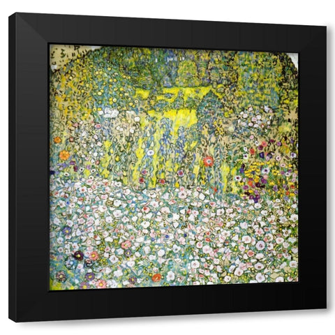 Garden Landscape With Hilltop 1916 Black Modern Wood Framed Art Print by Klimt, Gustav