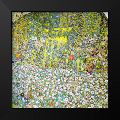 Garden Landscape With Hilltop 1916 Black Modern Wood Framed Art Print by Klimt, Gustav