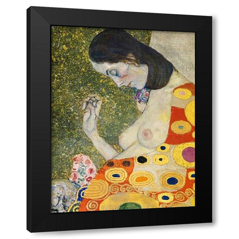 Hope II (detail) 1908 Black Modern Wood Framed Art Print with Double Matting by Klimt, Gustav