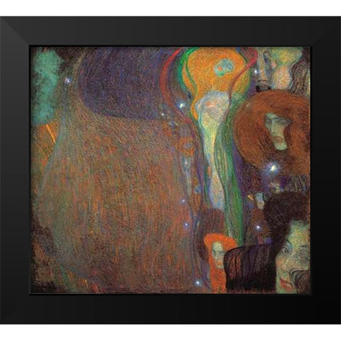 Irrlichter 1903 Black Modern Wood Framed Art Print by Klimt, Gustav