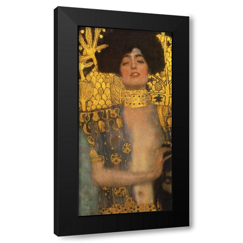 Judith Black Modern Wood Framed Art Print by Klimt, Gustav