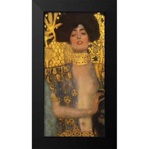 Judith Black Modern Wood Framed Art Print by Klimt, Gustav