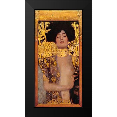 Judith (2) Black Modern Wood Framed Art Print by Klimt, Gustav