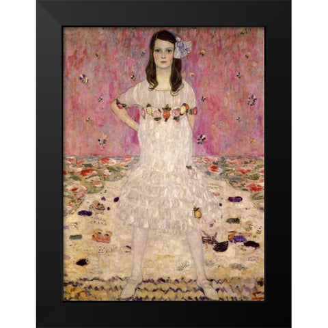 Mada Primavesi Black Modern Wood Framed Art Print by Klimt, Gustav