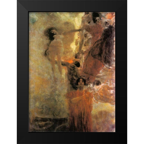 Medicine 1898 Black Modern Wood Framed Art Print by Klimt, Gustav