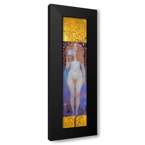 Nuda Veritas 1899 Black Modern Wood Framed Art Print with Double Matting by Klimt, Gustav