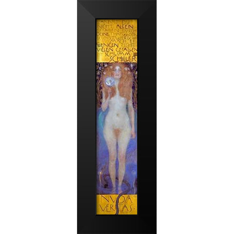 Nuda Veritas 1899 Black Modern Wood Framed Art Print by Klimt, Gustav